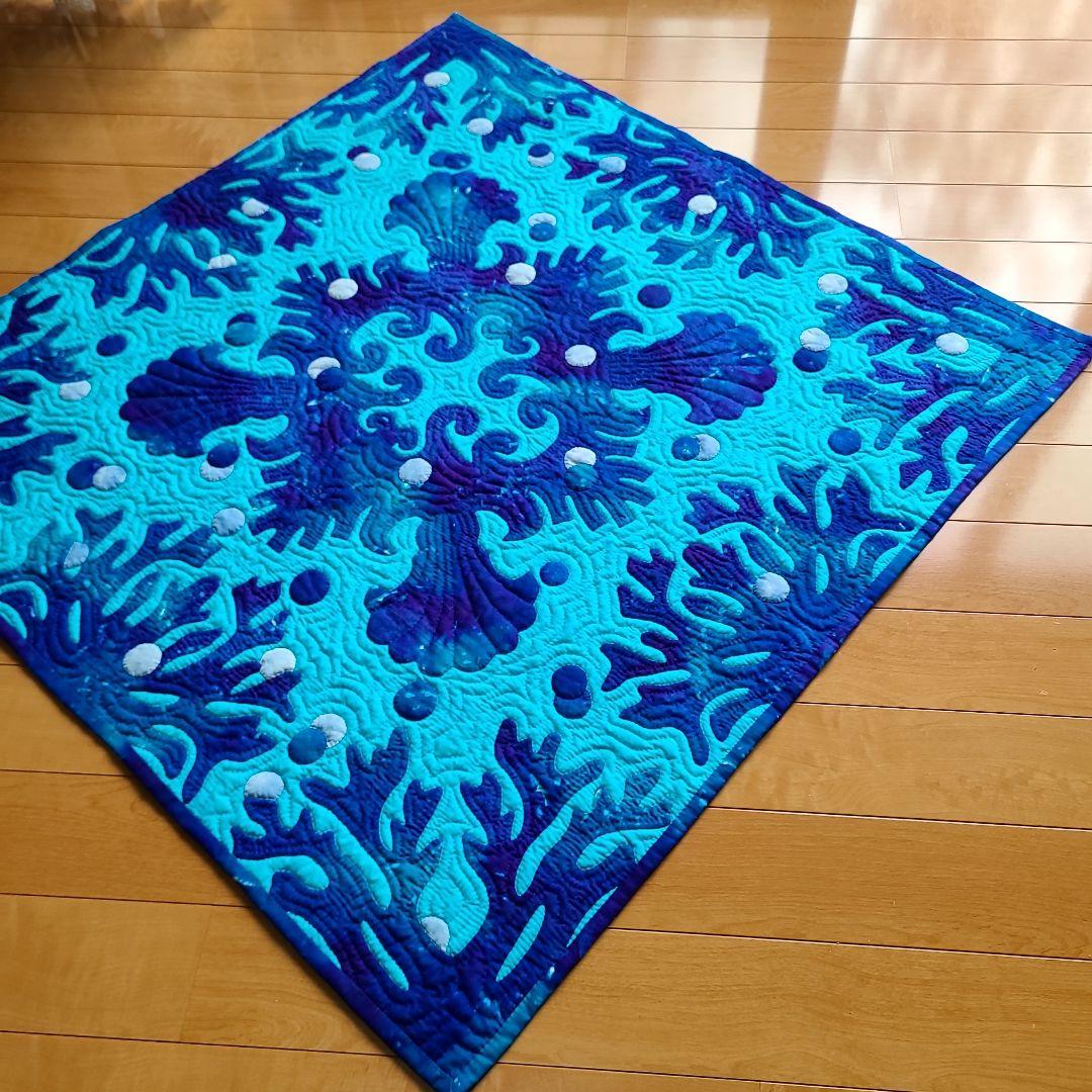 ハワイアンキルトタペストリー　海のキルト