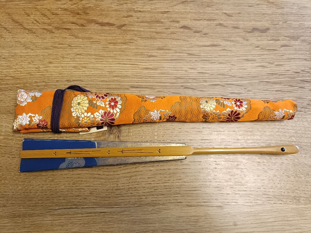 仕舞扇と扇子袋のセット　京都十松屋福井扇舗