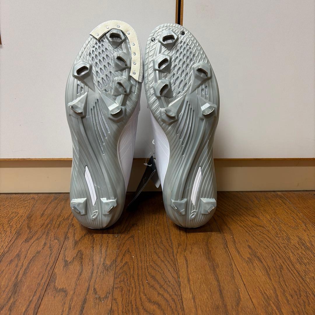 asics ホワイト スパイク P革付