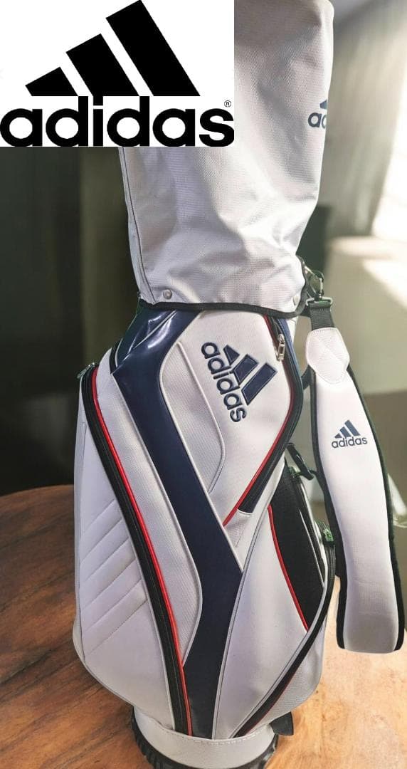 送料無料/超美品　adidas ゴルフバッグ トリコロール