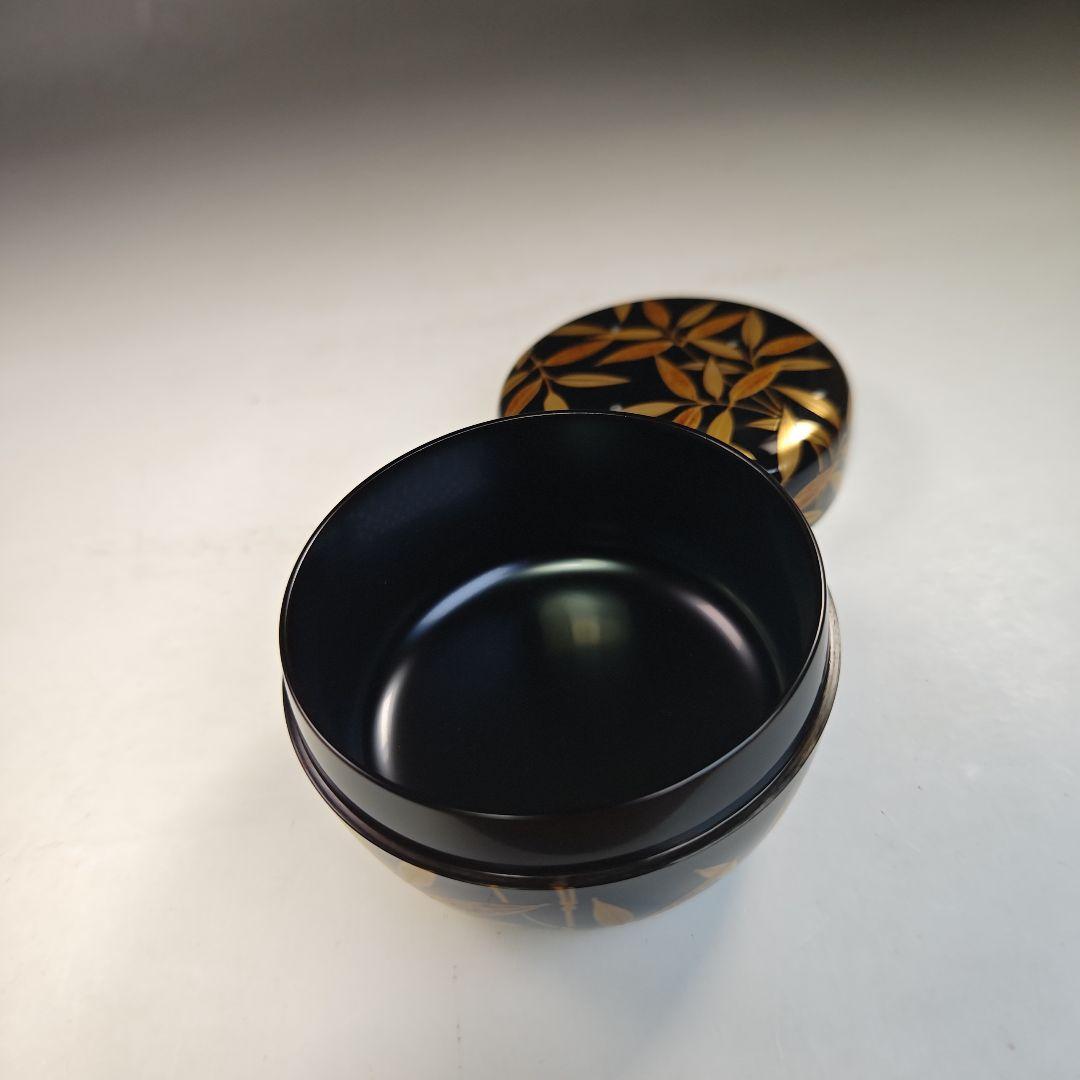 イ783 棗『道場宗廣作』『露笹　大平棗　共箱』茶器　茶道具