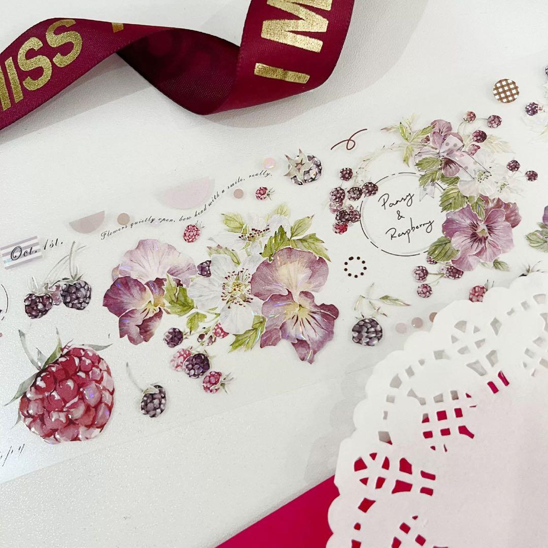 海外マスキングテープ巻売り 浆果森林 フラワー 人物マスキングテープ527