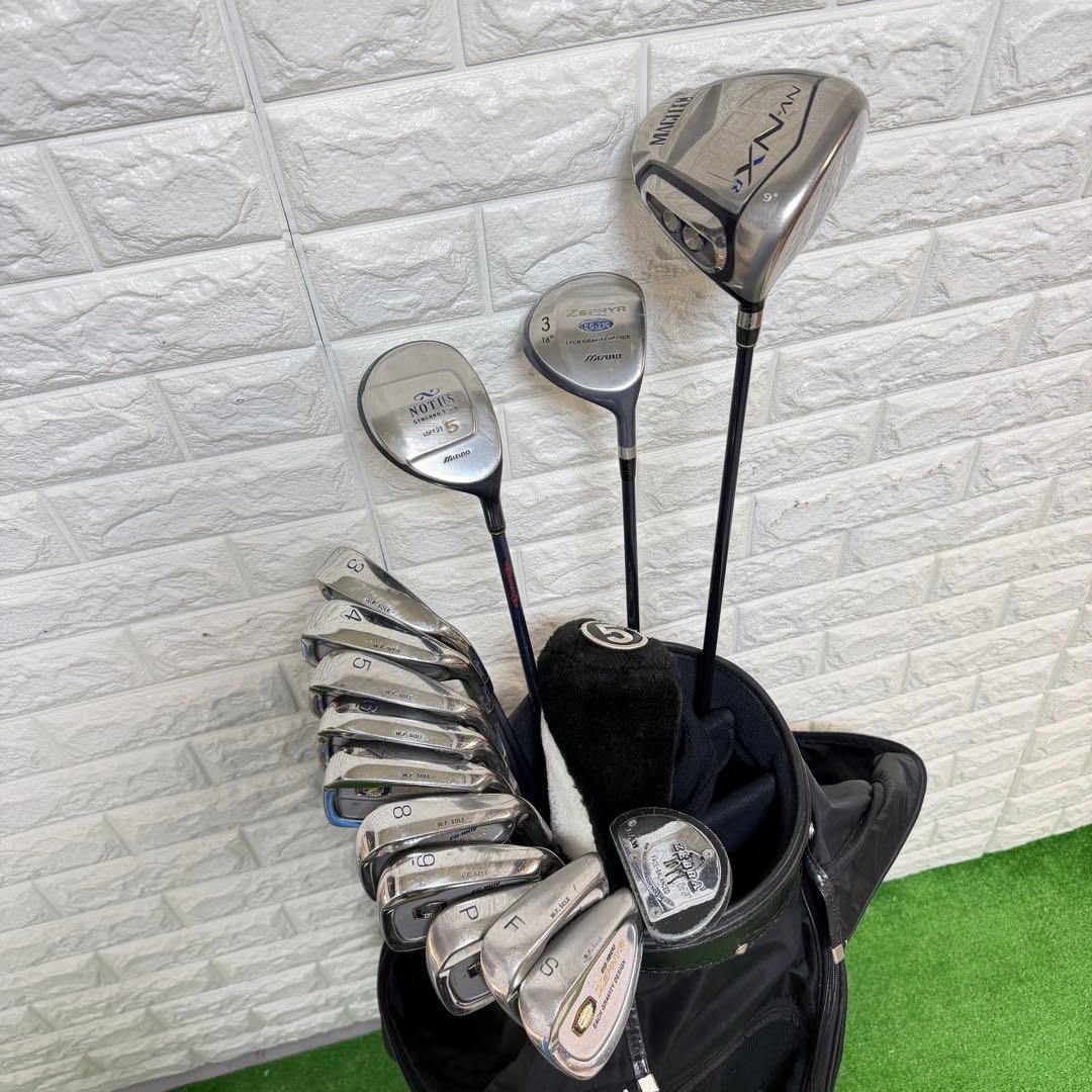 ゴルフセット　初心者応援　Mizuno ラウンド仕様　打感良好　すぐ使える　右打