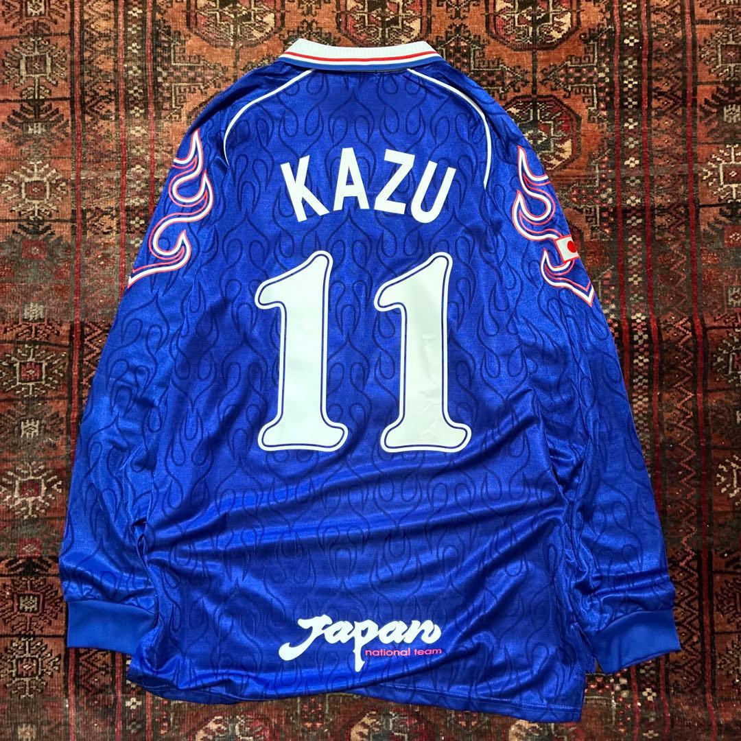 asics 日本代表 三浦知良 カズ サッカー ユニフォーム XL オフィシャル