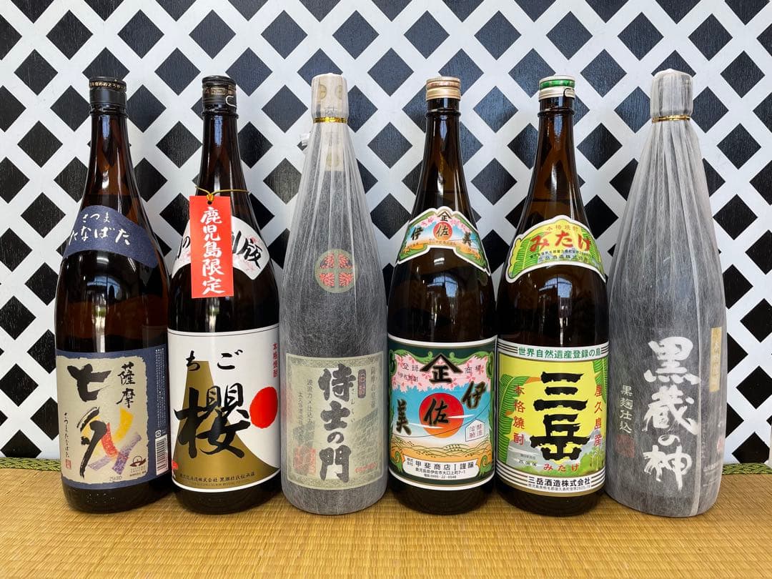 プレミアム焼酎 侍士の門 伊佐美 三岳 ちご櫻 七夕黒蔵の神1800ml ６本組