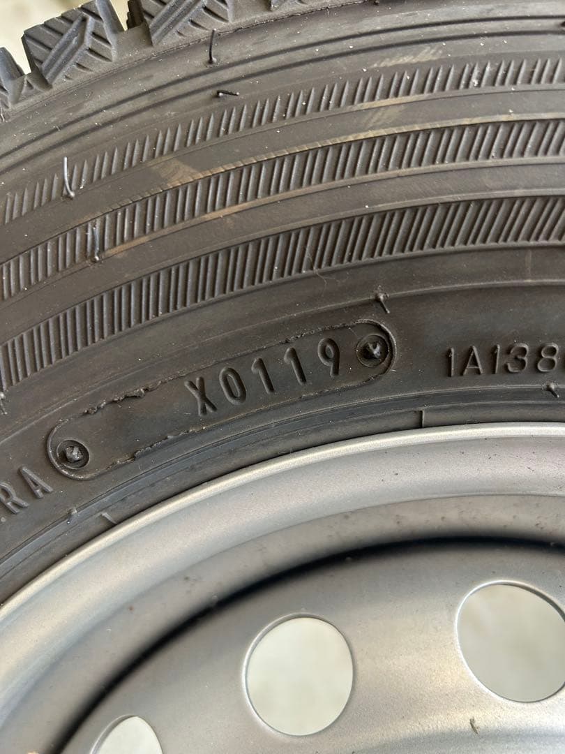 145R12 6PR ハイゼット用スタッドレス、スチールホイール4本セット