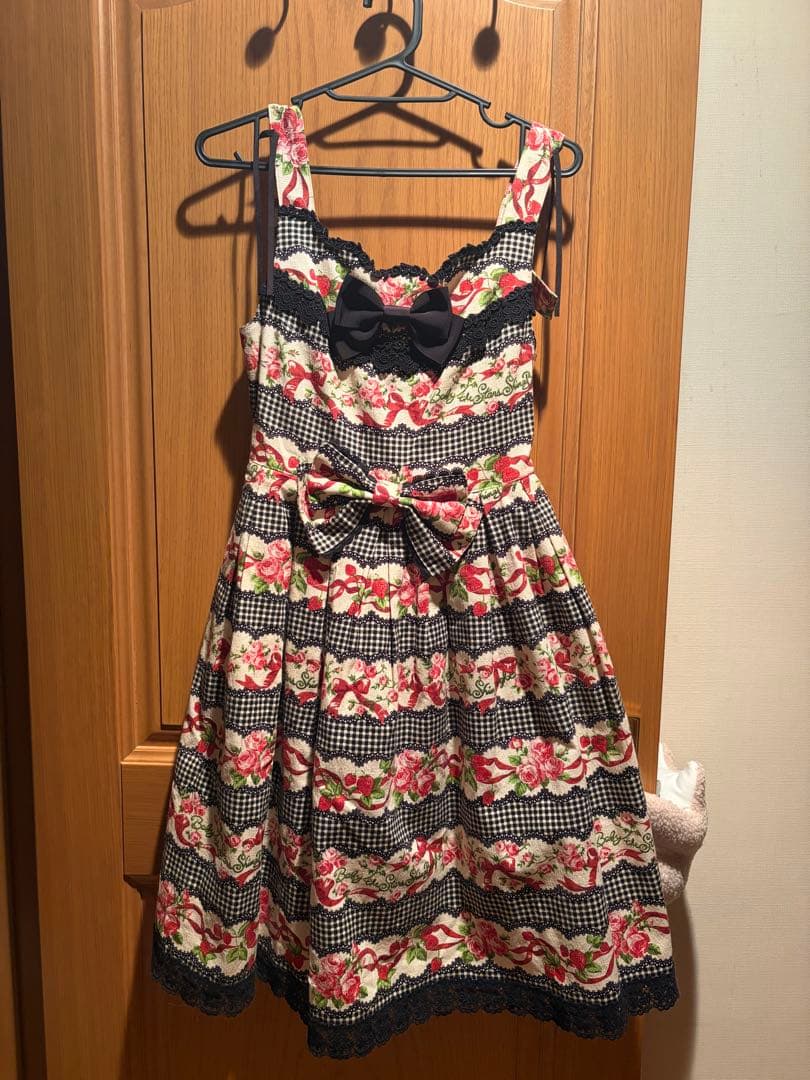 フ*ト様 Baby バラ柄ワンピース カチューシャ付きセット