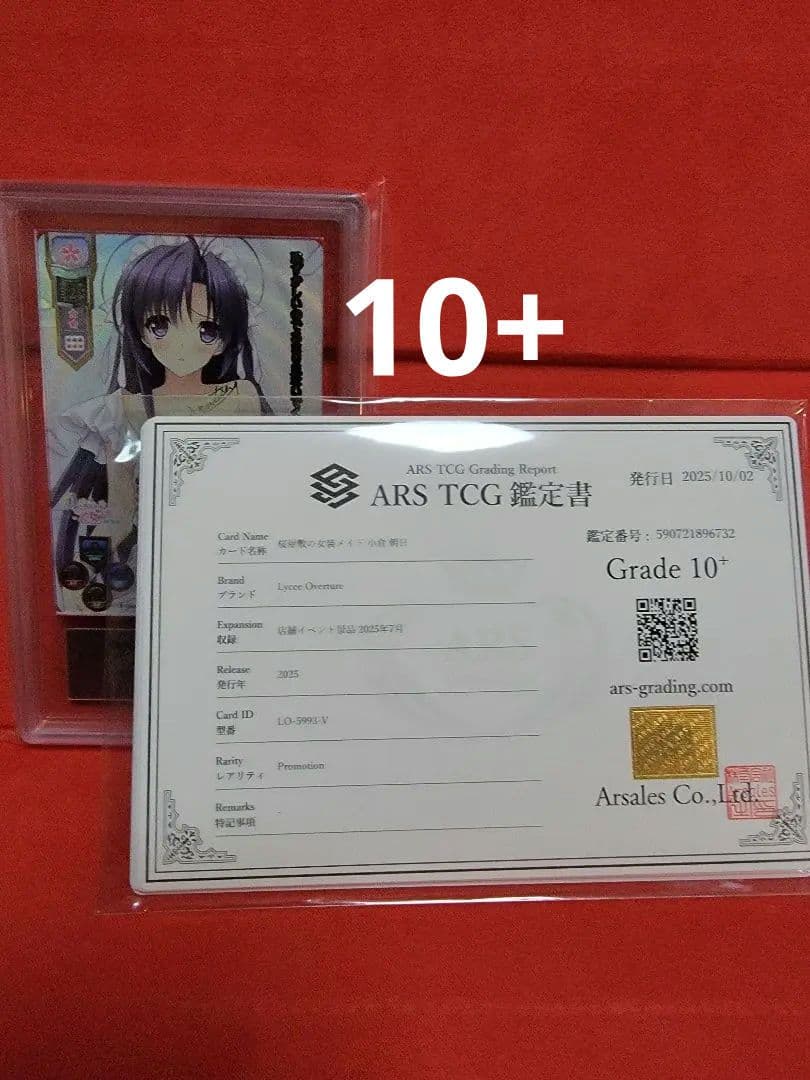 【ARS10+】Lycee 小倉朝日　プロモ　SSP仕様　鑑定書付き　Navel