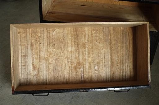 綺麗な丸金具庄内箪笥　2段　中桐　タンス　収納　古家具　古民家　時代家具