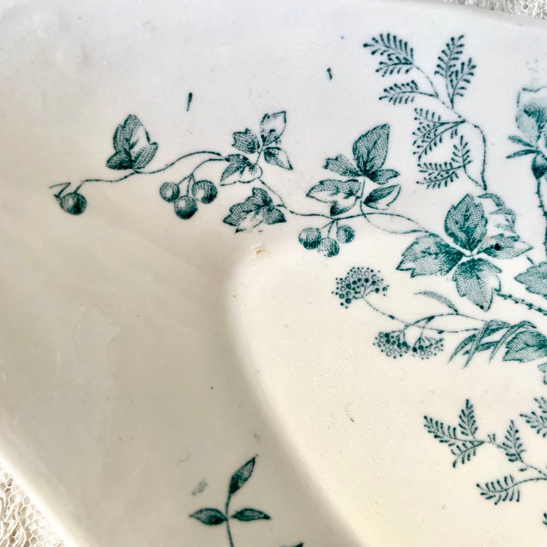 ロンウィ　小鳥と野ばらのラヴィエ Mignon Longwyフランスアンティーク