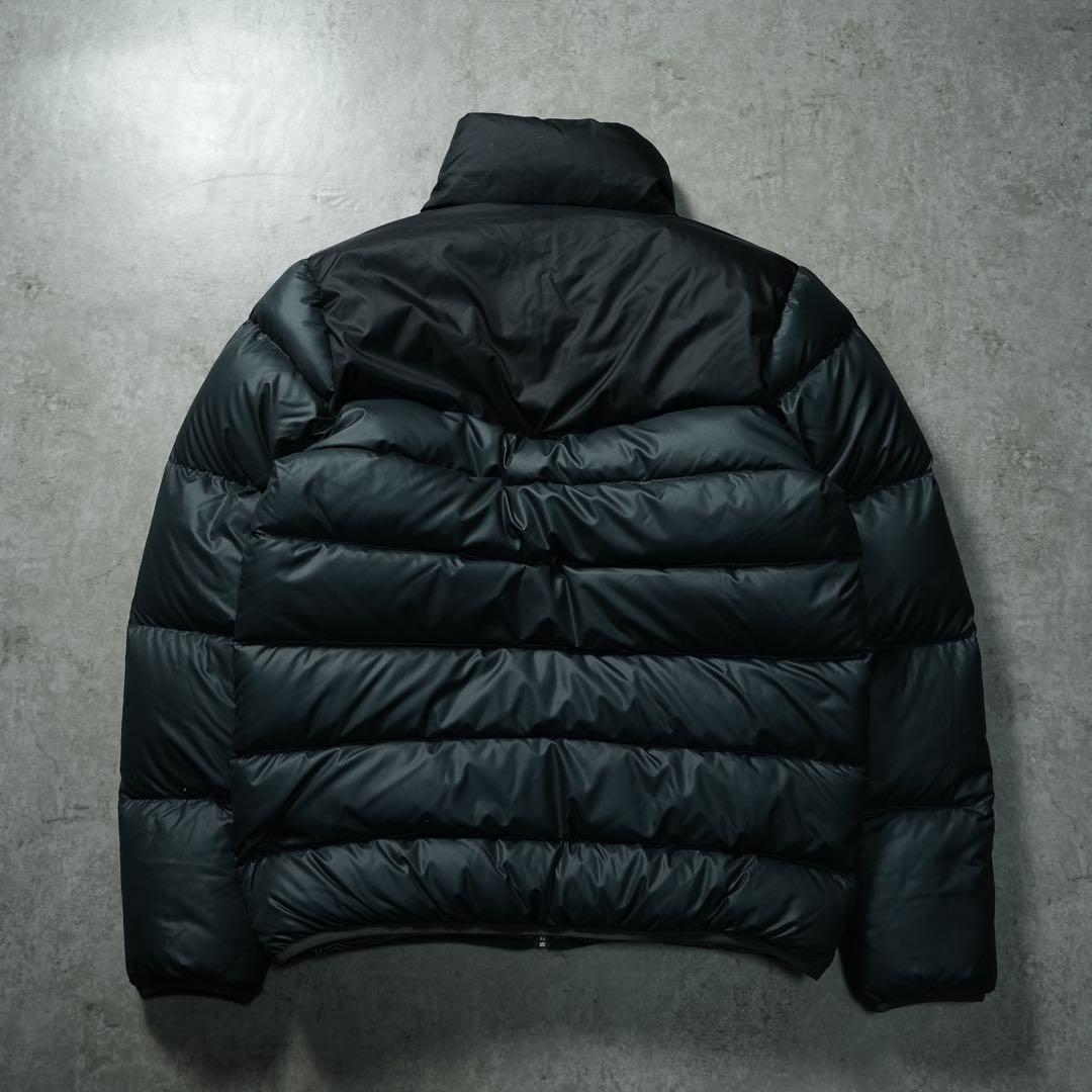 00s NIKE 肉厚ダウンジャケット リバーシブル ブラック チェック柄 短丈