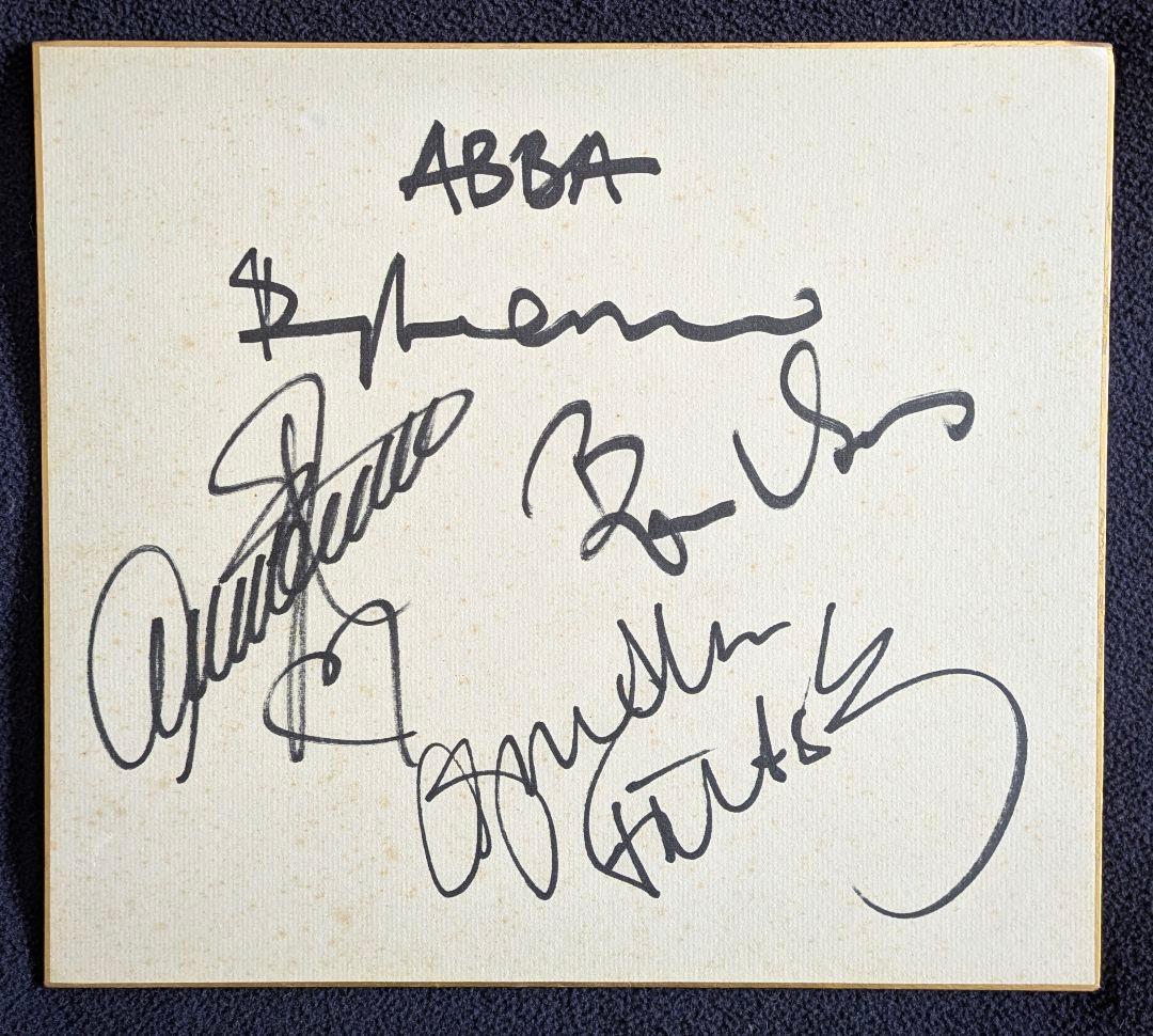 ABBAの直筆サイン色紙