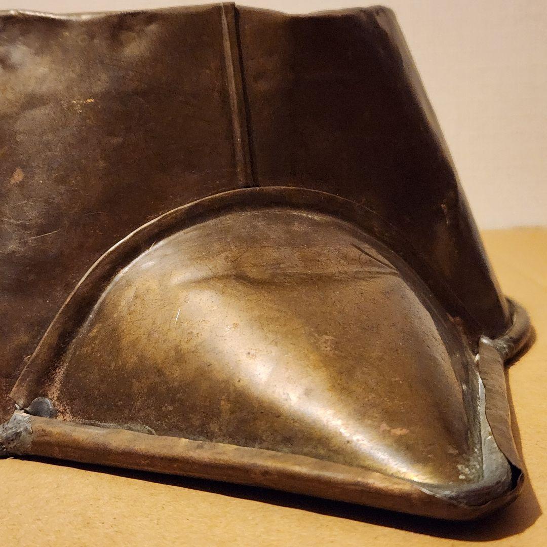 ホッパーボウル 古銅 缶 当時もの 無塗装 希少 茶道具 店頭 什器