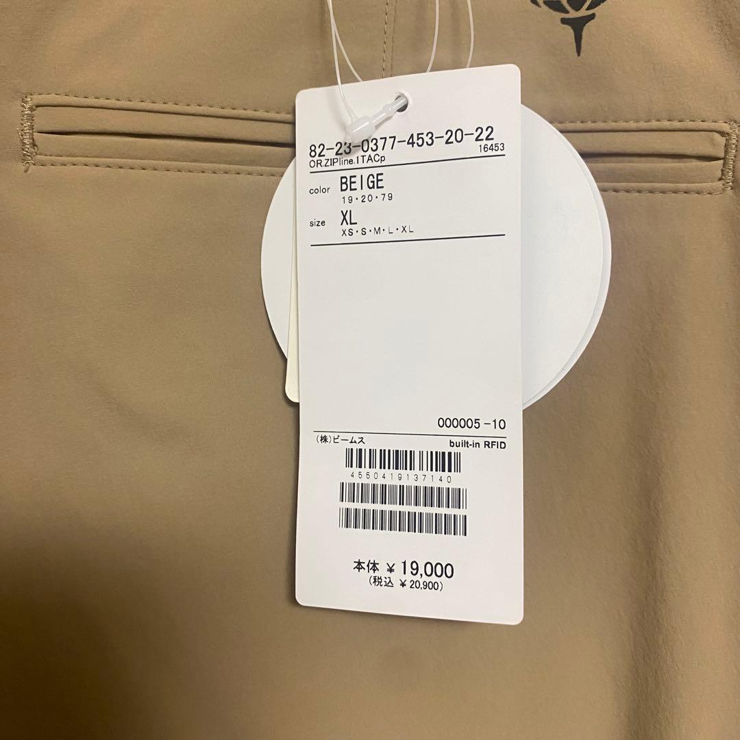 a771 ビームスゴルフ タグ付 定価19000円 ゴルフパンツ ベージュ XL