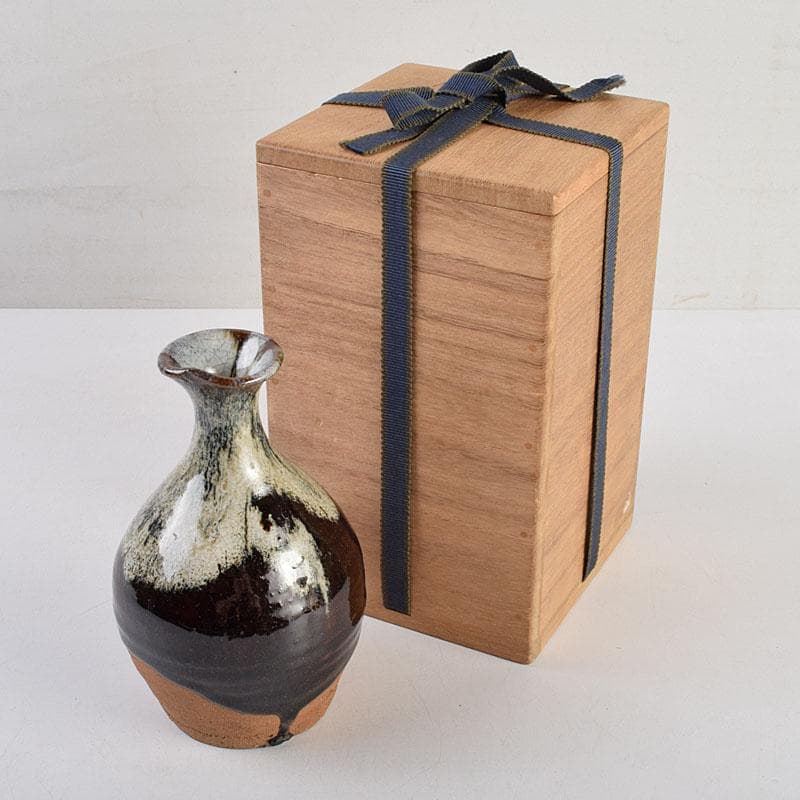 唐津焼　徳利　花入　表千家十三代無盡宗左（即中斎）極め箱　M　R9382