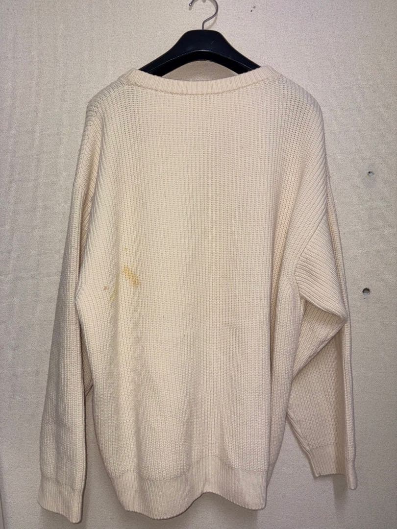 CELINE アイボリー ロゴ刺繍セーター