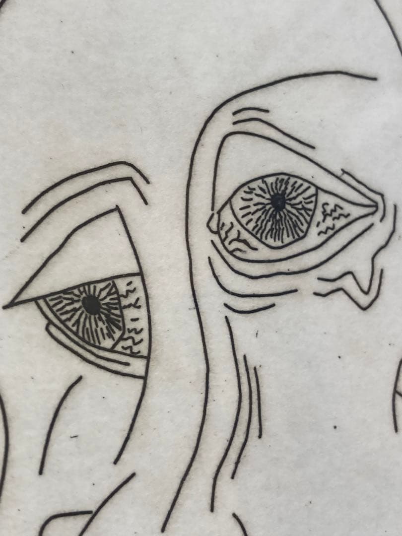 【超希少品】 キースヘリング アート 絵 絵画 レア 1点物 現状品 額縁付き