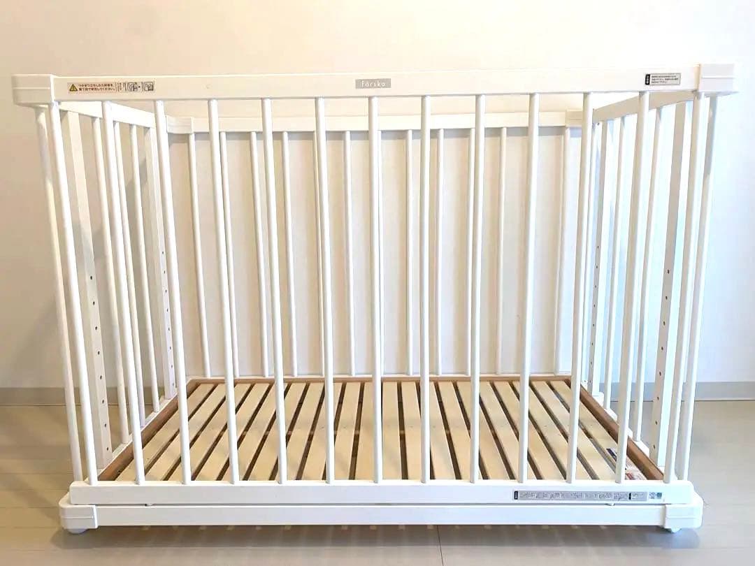 ファルスカ färska ベッドサイドベッド 03 ホワイト 添い寝安全ベルト付