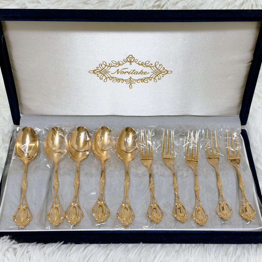 ノリタケ カトラリーセット クリスティーヌ ゴールド スプーン＆フォークセット