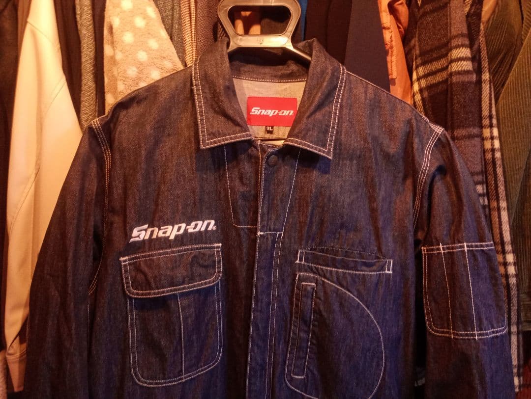 値下げ可 snapon スナップオン ツナギ ダークデニム 黒 3L 美品