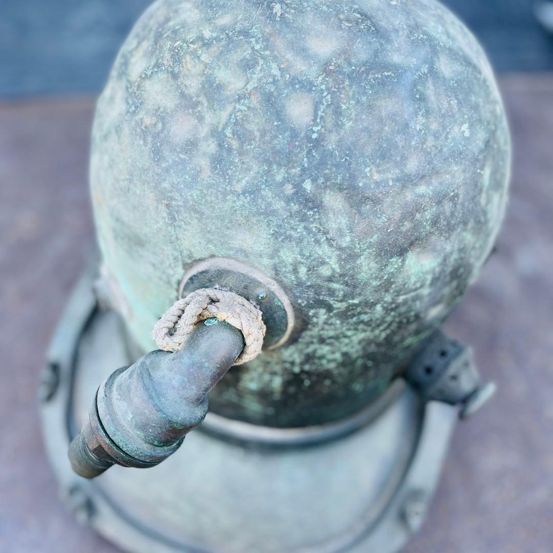 【希少】東亜潜水機株式会社　ヘルメット式潜水　アンティークの潜水ヘルメット真鍮①