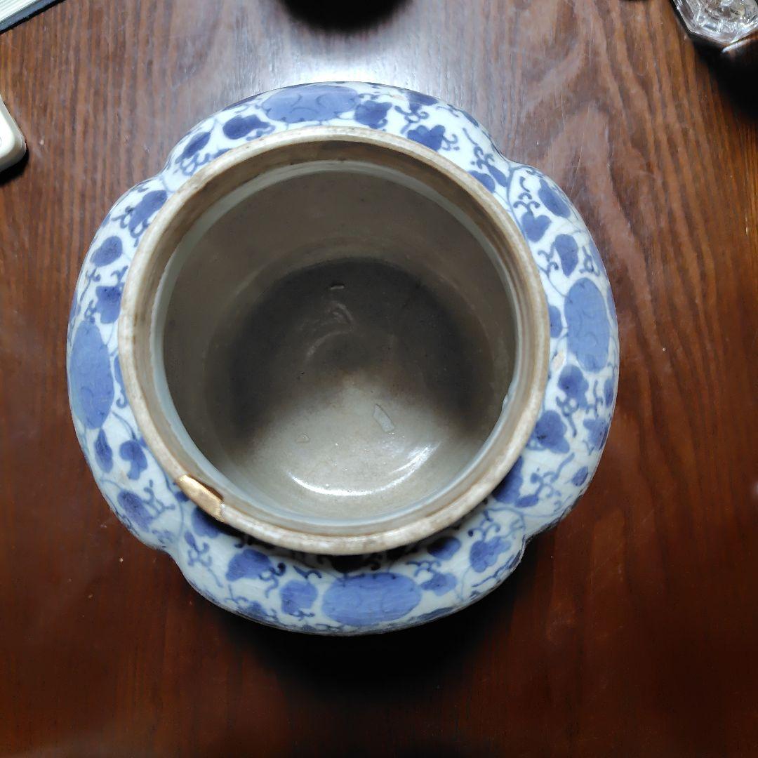 古伊万里 染付 山水図 壺