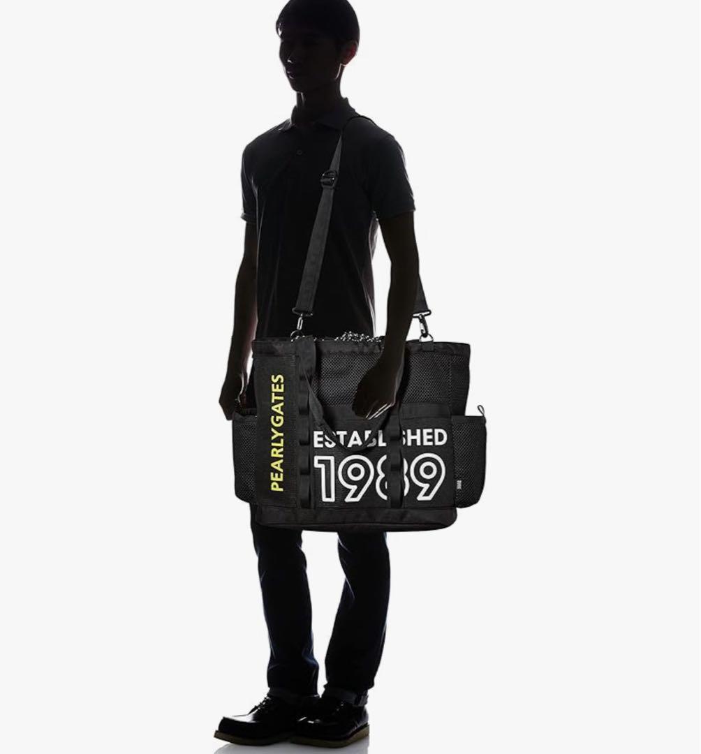 【美品】パーリーゲイツ　トートバッグ　ロッカーバッグ　大容量　黒　ゴルフ