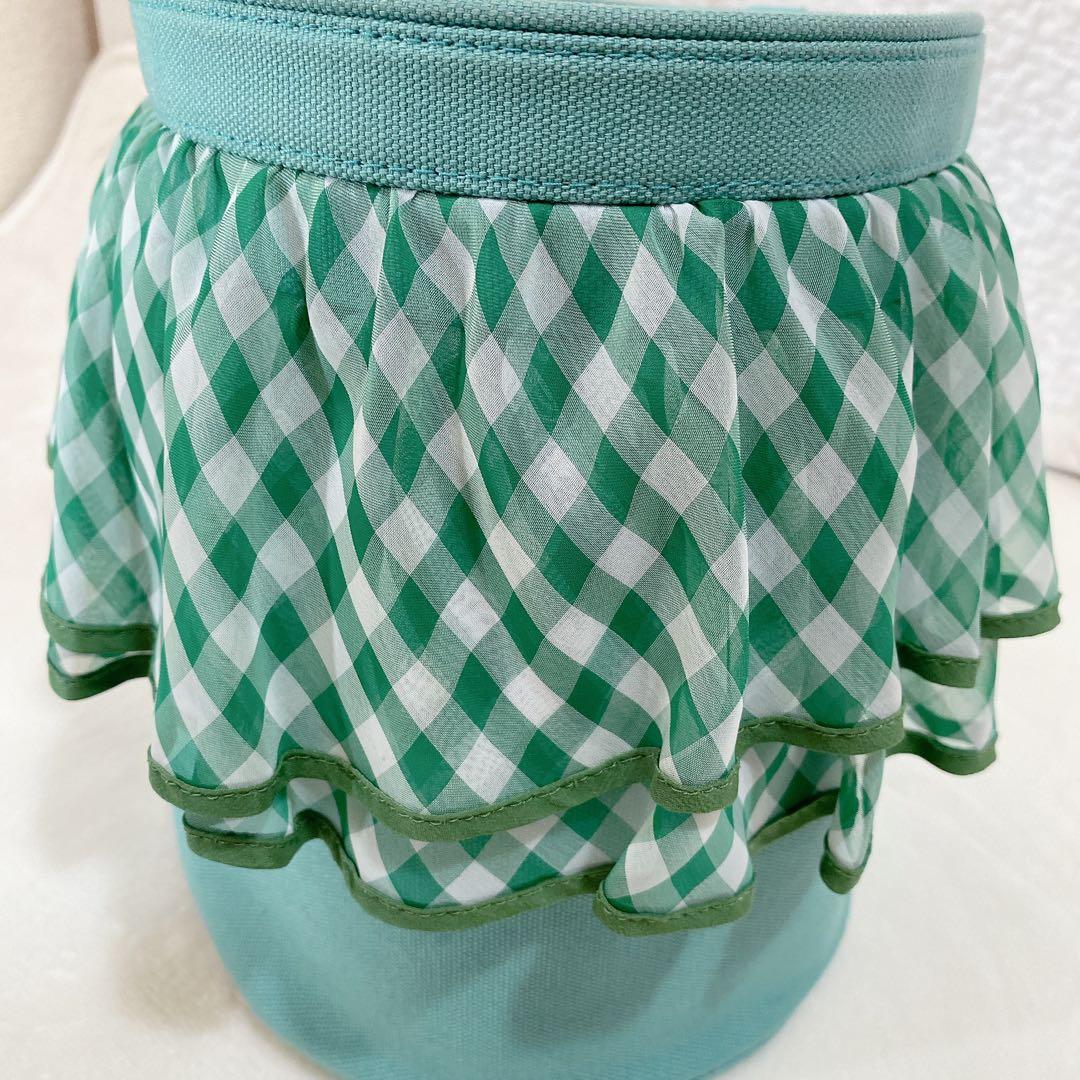 【美品】再値下げ★セツコサジテール　ピクニック　ハンドバッグ　アップルグリーン