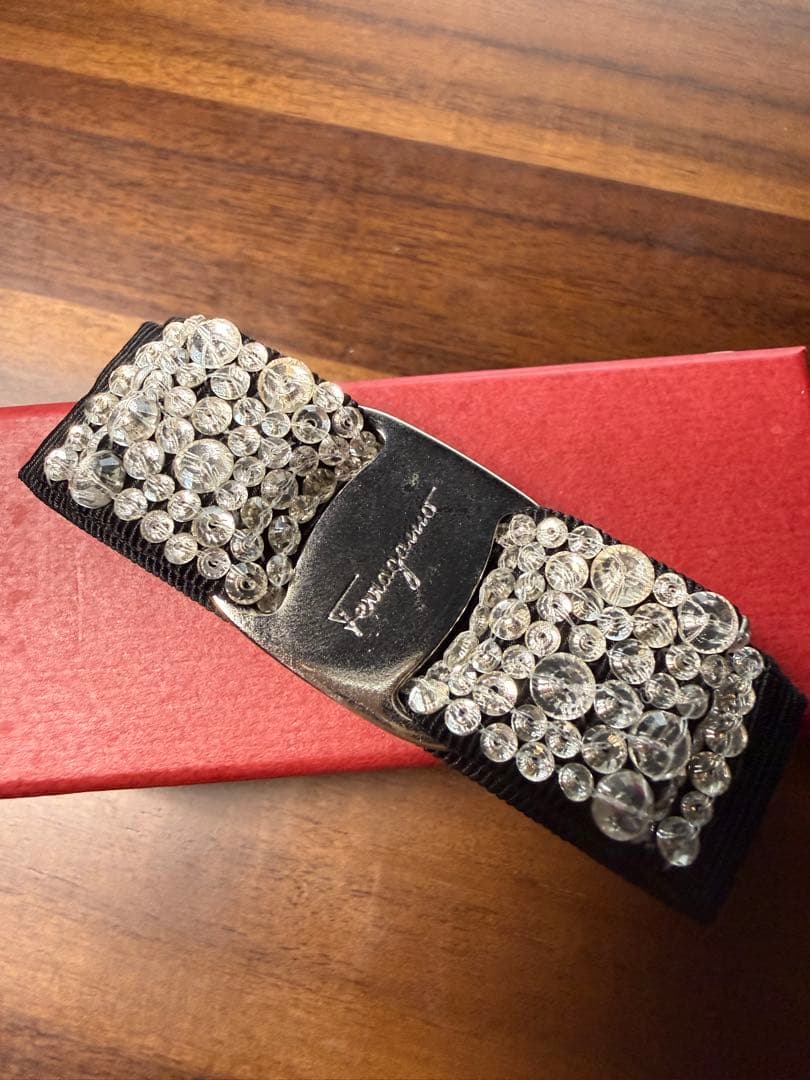 Salvatore Ferragamo クリスタルヘアアクセサリー　バレッタ