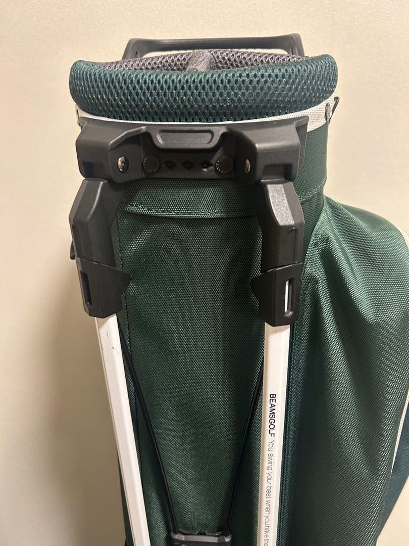 【美品】BEAMS GOLF スリムスタンド キャディバッグ グリーン