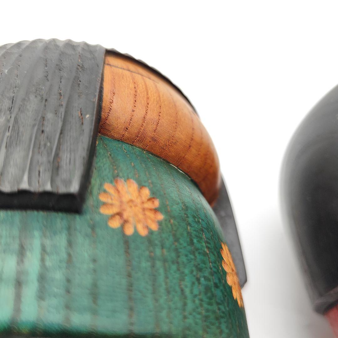 希少 山中三平 作 創作こけし 2体セット 陽春 お雛様 ひな祭り 梅の花