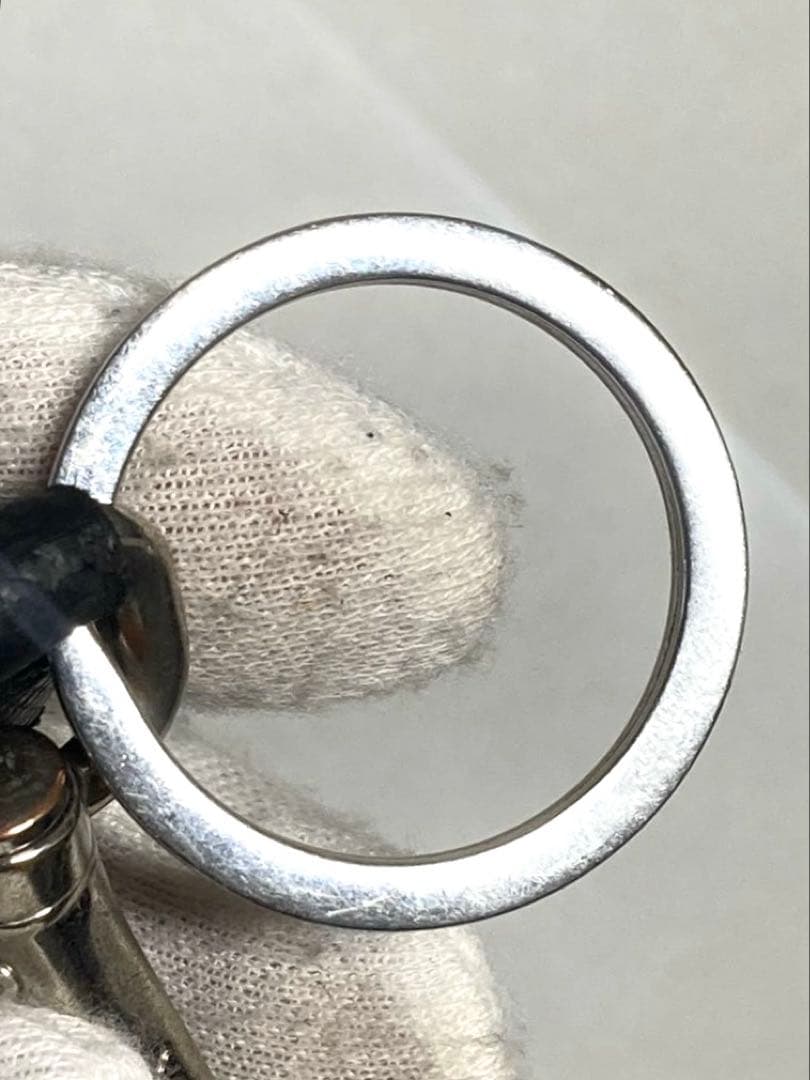 PRADA プラダ　サフィアーノ　シルバー金具　キーホルダー　キーリング