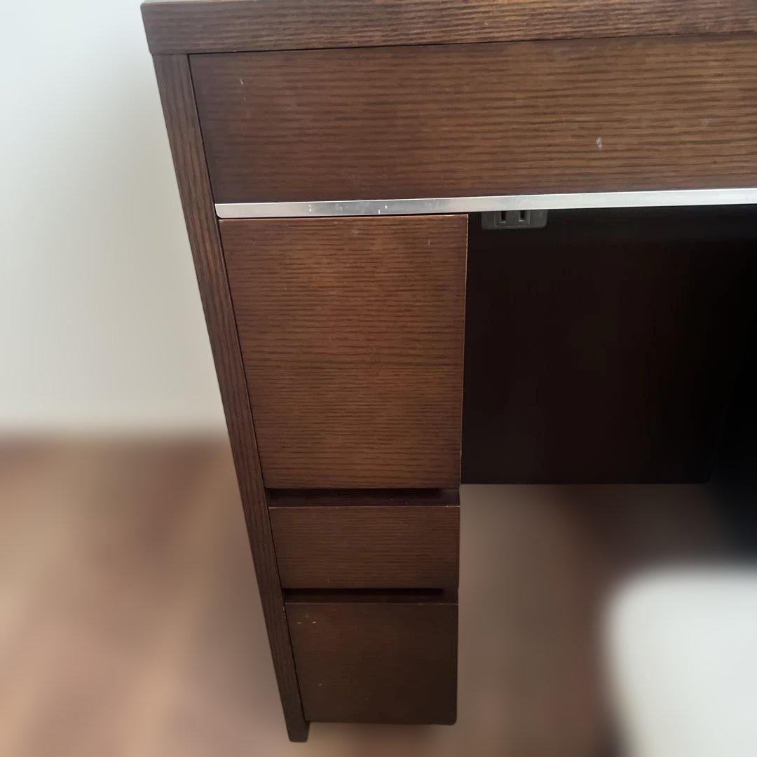 ダークブラウン三面鏡ドレッサー　※椅子別売り