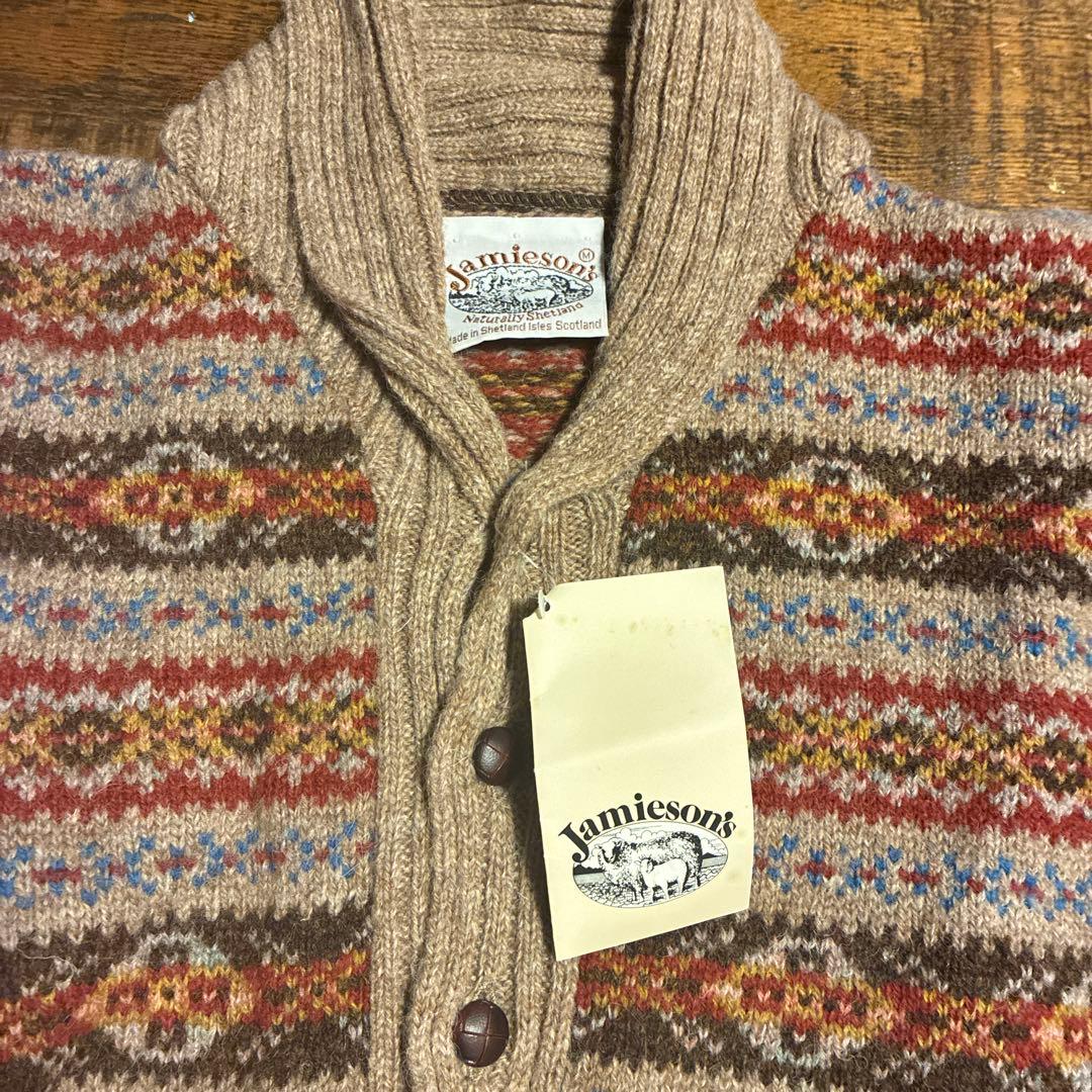 Jamieson's フェアアイル柄カーディガン　サイズ38