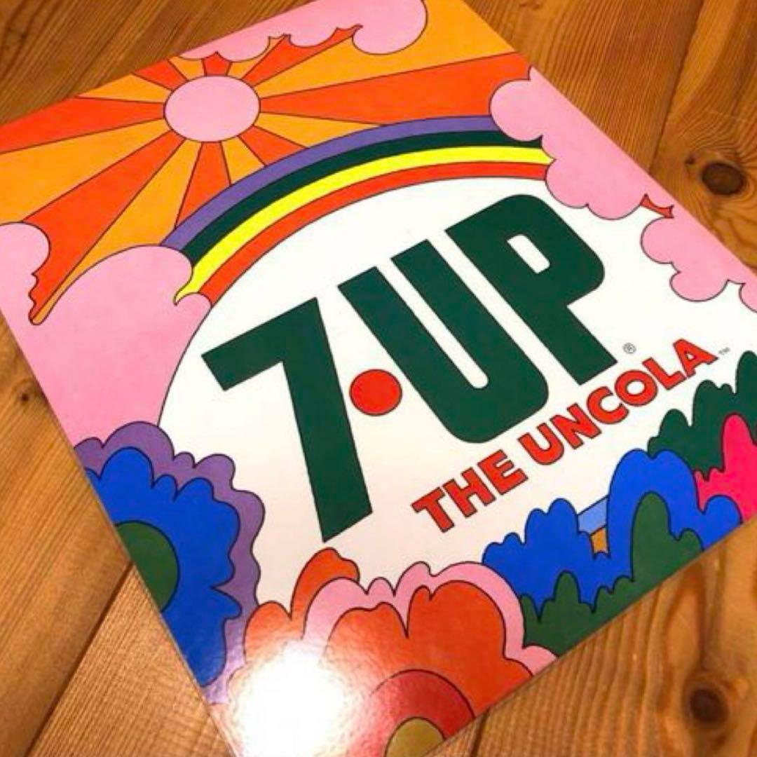 1969年　セブンアップ　7up ジャンボ　ステッカー　サイン　ピーターマックス