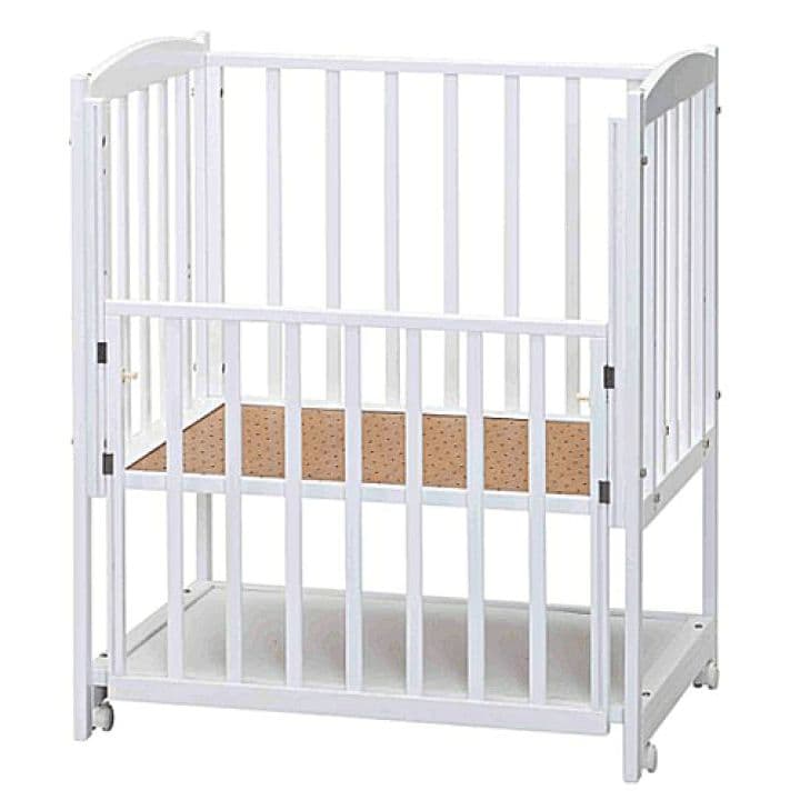 【なーのー様】ベビーベッド　ヤマサキ　ハイタイプベッド　プチモール　ホワイト