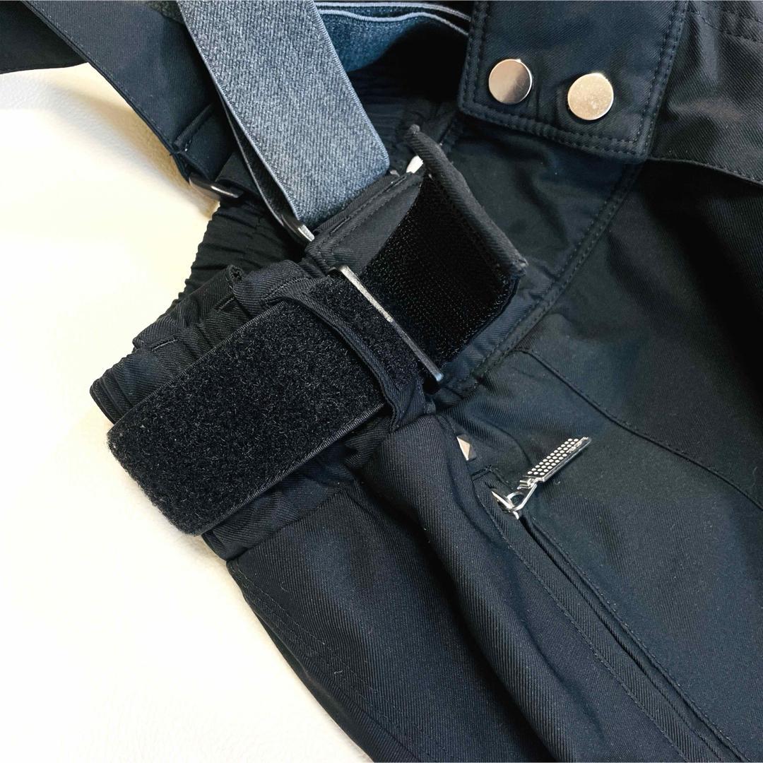 6647【美品】デサント　ビブパンツ　スキーウェア　中綿入り　ヒートナビ　黒