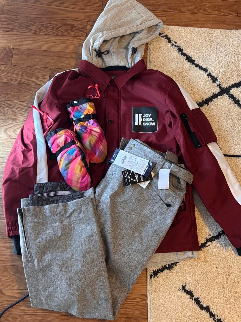 [新品未使用]JOY RIDE スノーボード ウェアL ★ゴーグル・手袋付
