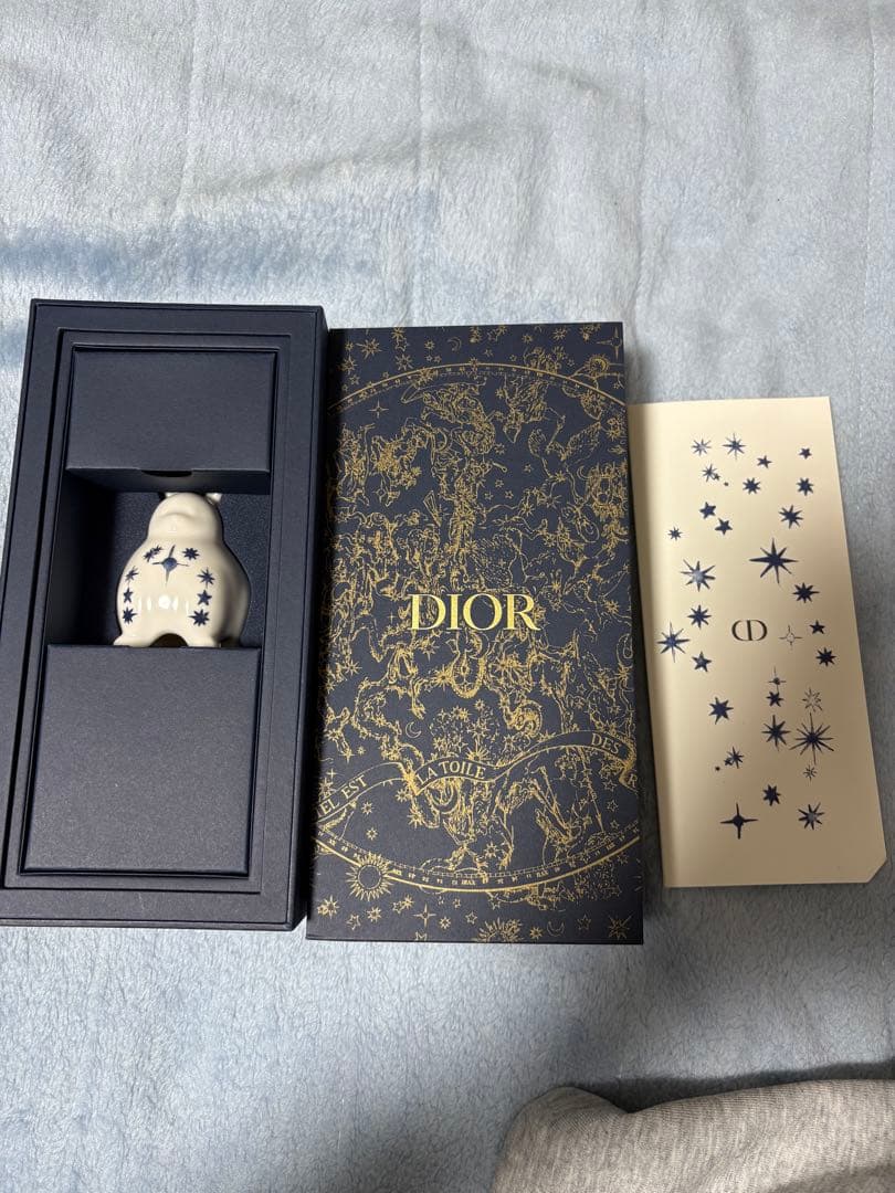 Dior 星柄ウサギの置物 陶器 お香