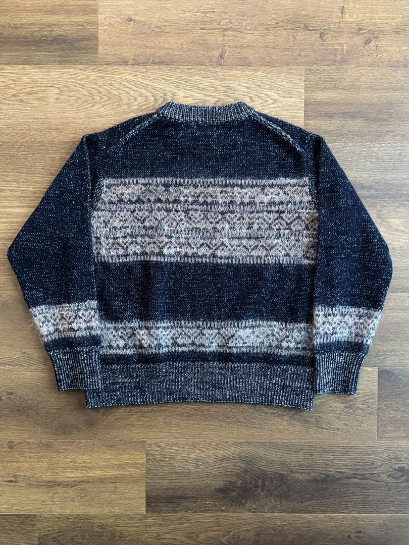 トップス UNFOLK Fair isle pattern jacquard knit