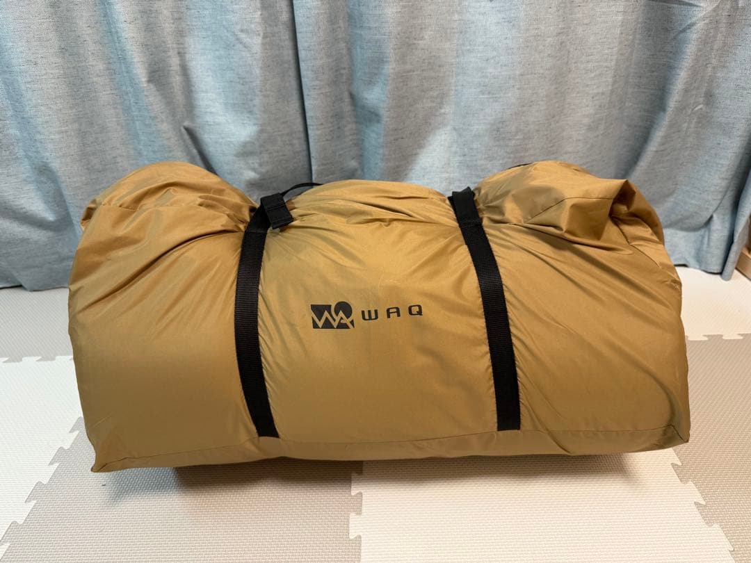 WAQ インフレーターマット 10cm ダブルサイズ タンカラー