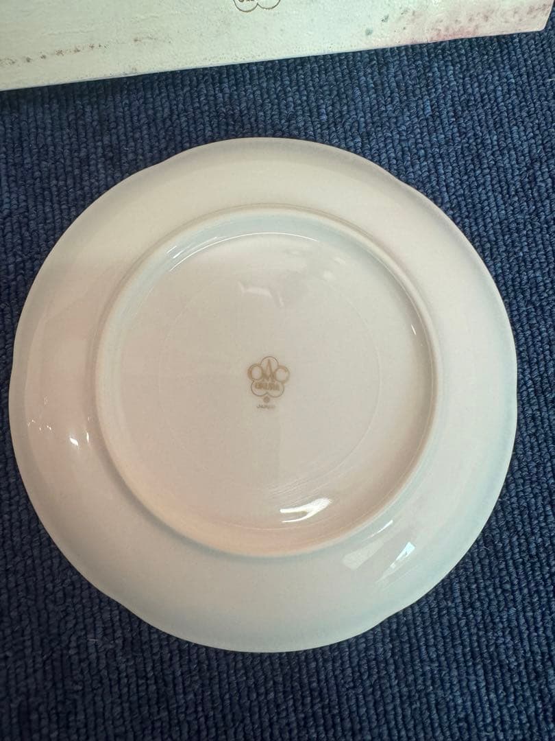 1953 大倉陶園　白磁　皿　2客　未使用