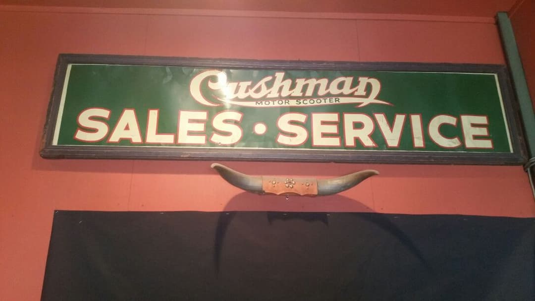クッシュマン　当時もの手書きディーラーサイン