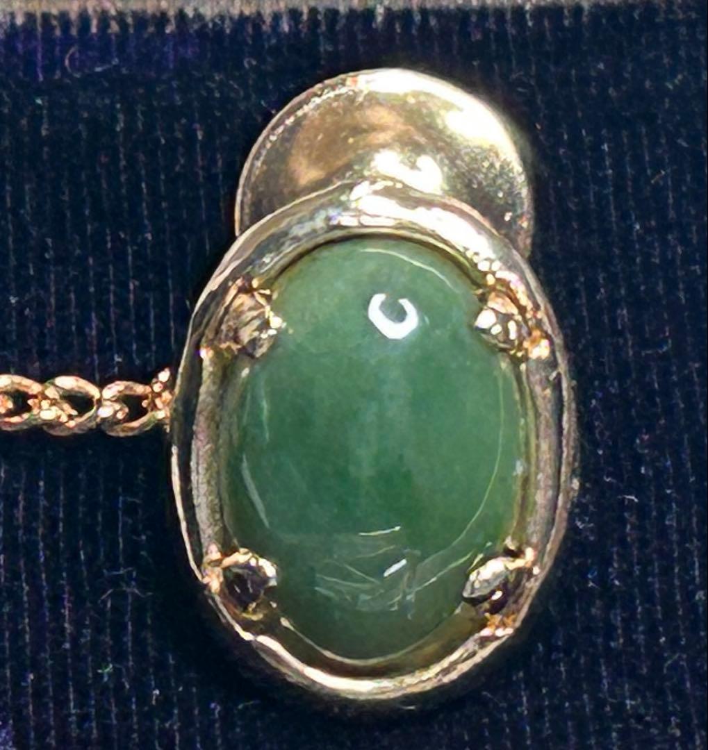 上村パール ネクタイピン＆タイタックセット グリーンストーン ヴィンテージ