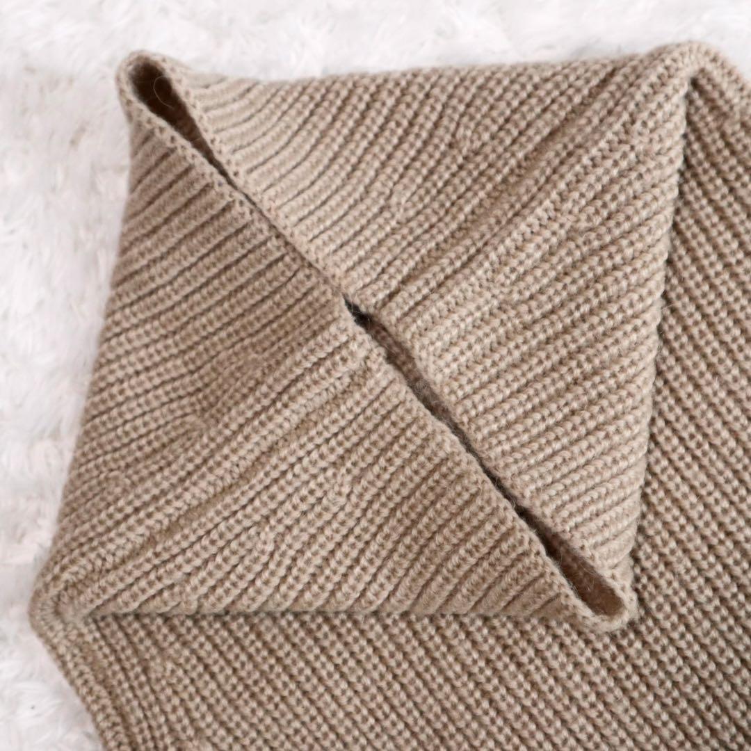 未使用級★GOOD GRIEF! Ribbed Knit Snood ベージュ