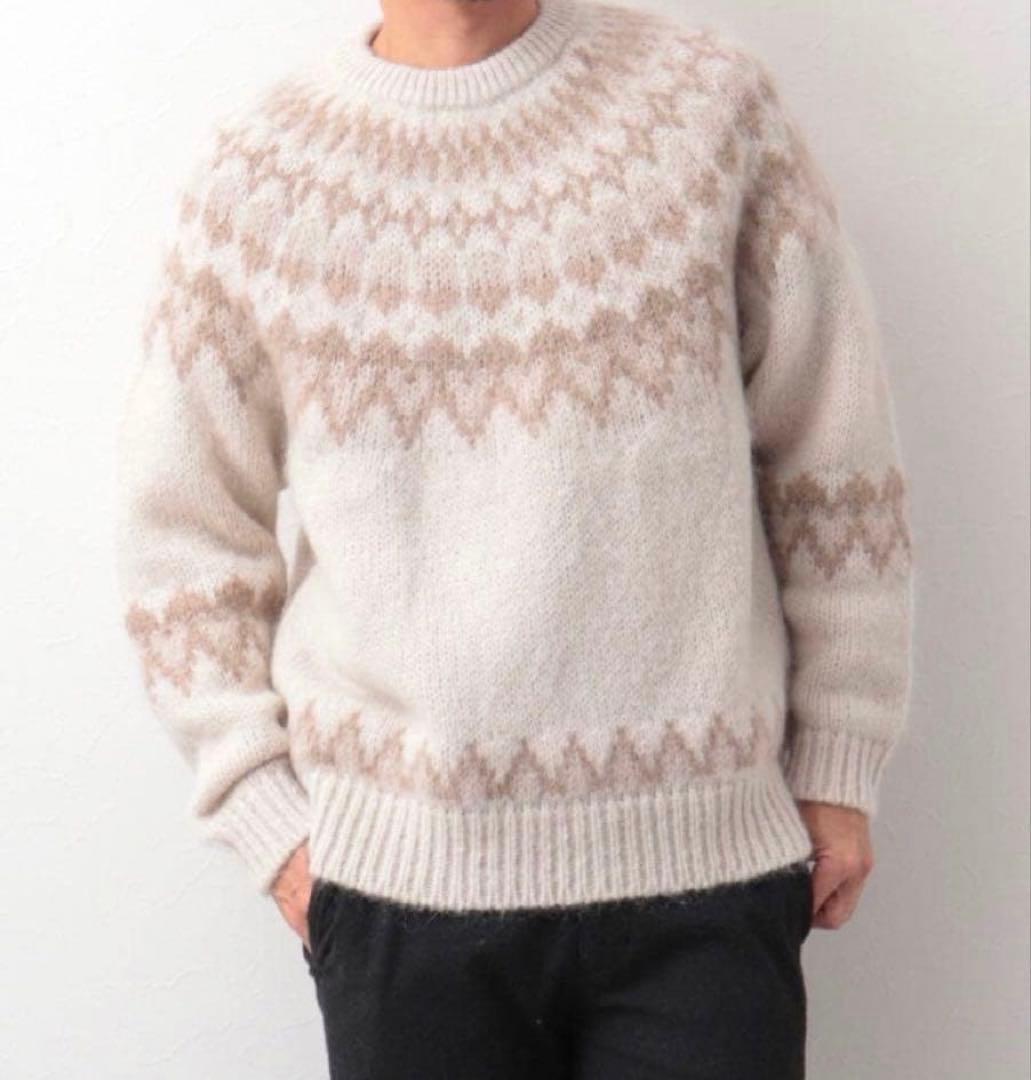 BATONER バトナー ノルディック ニット セーター モヘア アイボリー