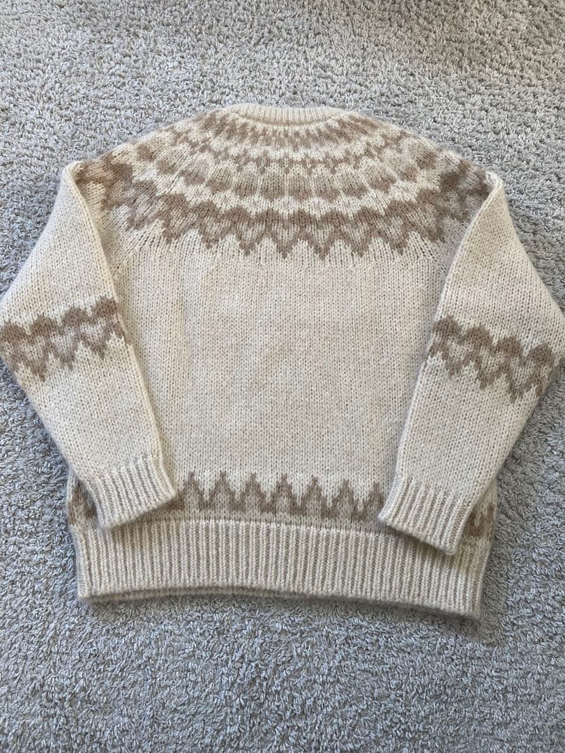 BATONER バトナー ノルディック ニット セーター モヘア アイボリー