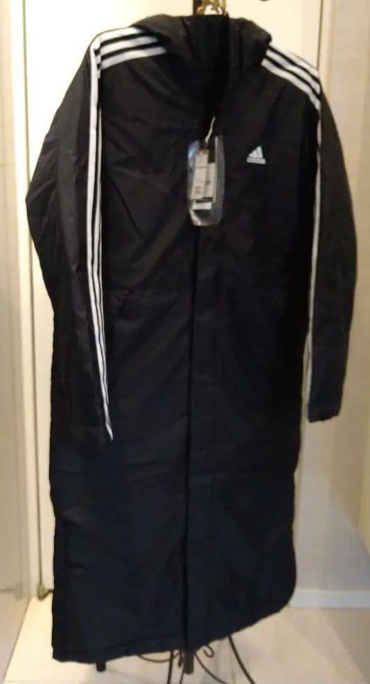 アディダス ベンチコート 新品 黑 ブラック M