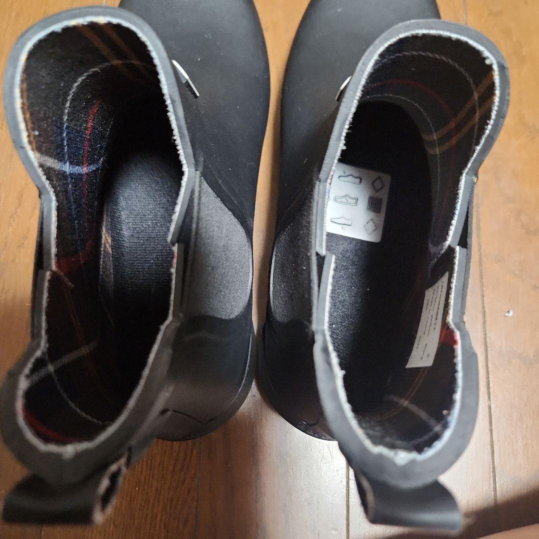 BARBOUR バウアーサイドゴアレインブーツ24センチ　マーコート　雨靴