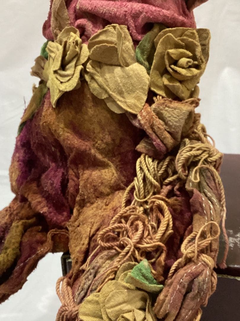 創作人形作家山下昌子　MAKODOLL 未使用　羊革花の装飾 アートドール箱付